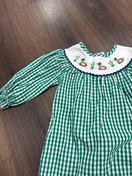 Girls Smocked Duck Romper