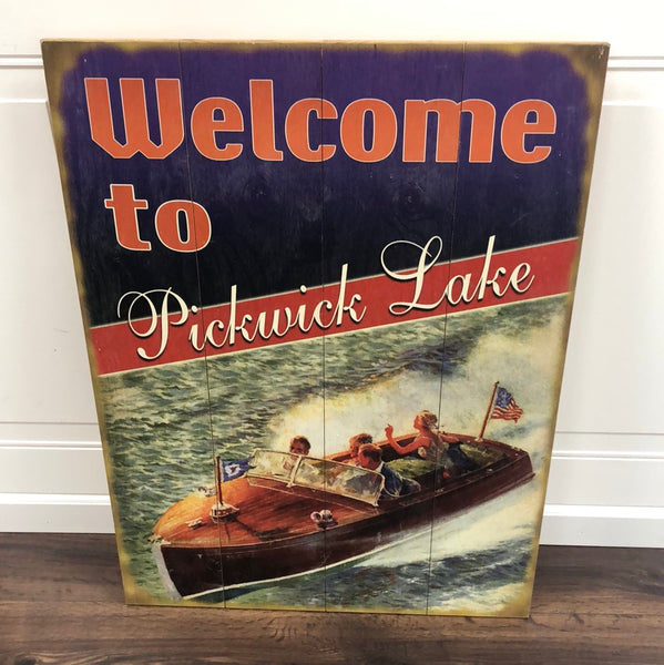 Vintage Pickwick Lake Wood Signs
