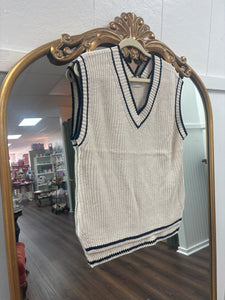 Varsity Style Sweater Vest