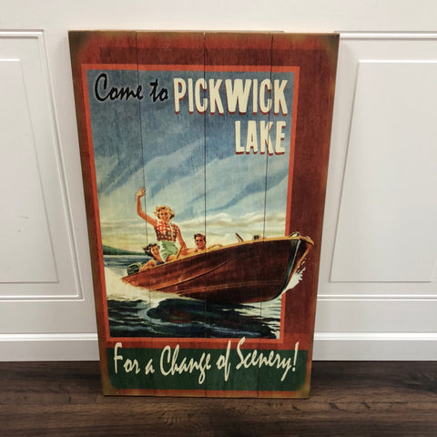 Vintage Pickwick Lake Wood Signs