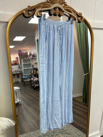 Light Blue Elastic Pants