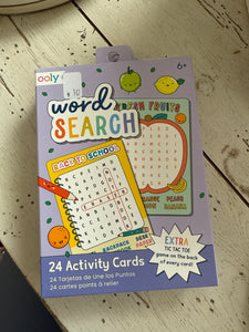 Word Search Activity Cards
