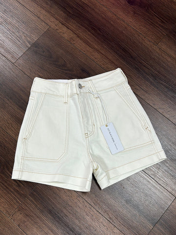 White Denim Cargo Shorts