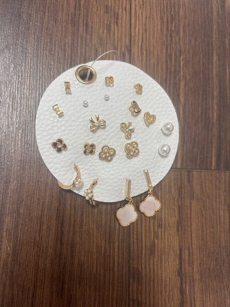 Mixed Huggie & Stud Earrings Set