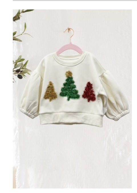 Girl’s Christmas Tinsel Tree Top