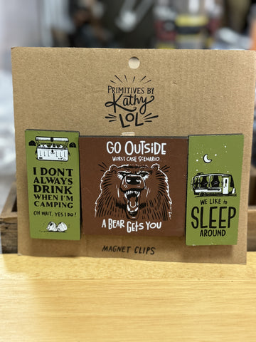 Camping Theme Magnet Clips