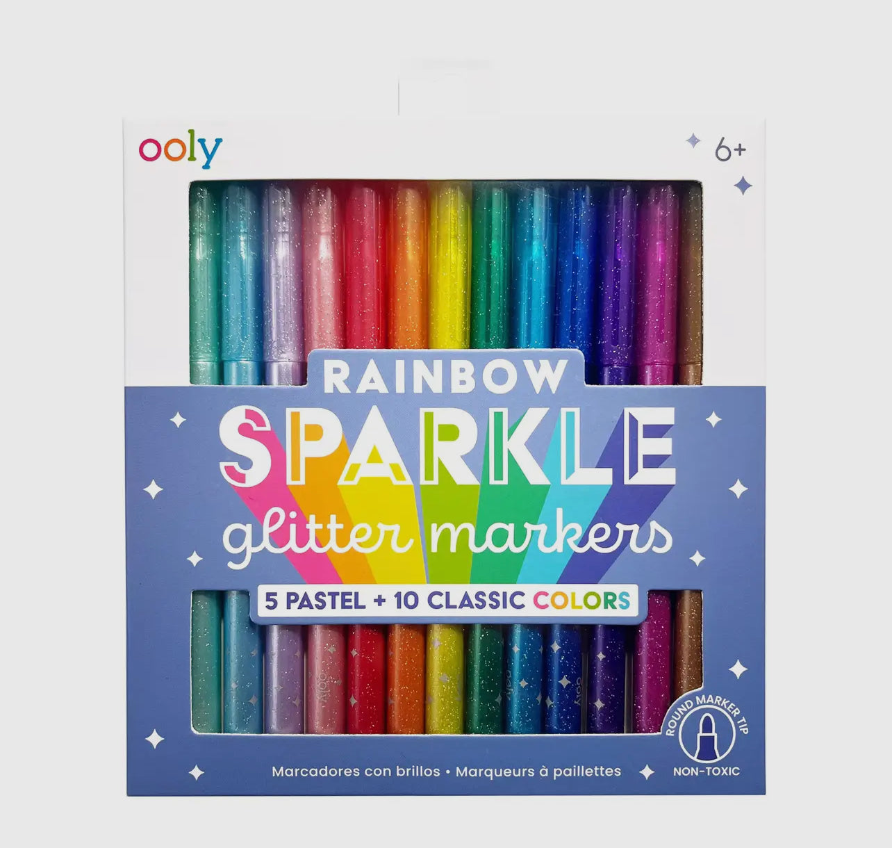 Rainbow Sparkle Glitter Markers