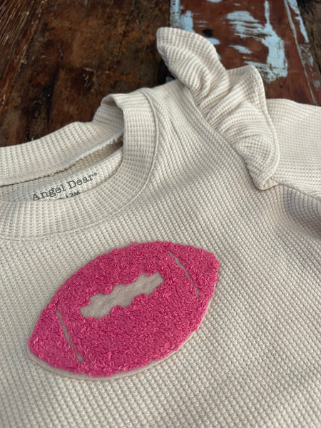Pink Football Appliqué Set