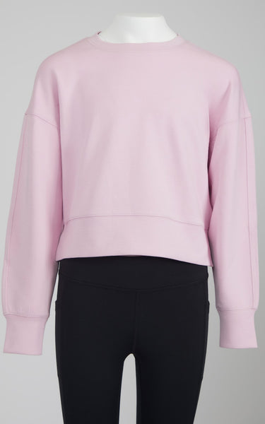 Girls Cropped Scuba Pullover