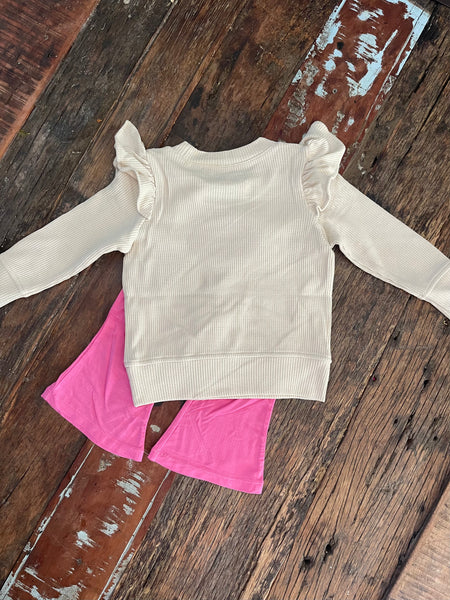 Pink Football Appliqué Set