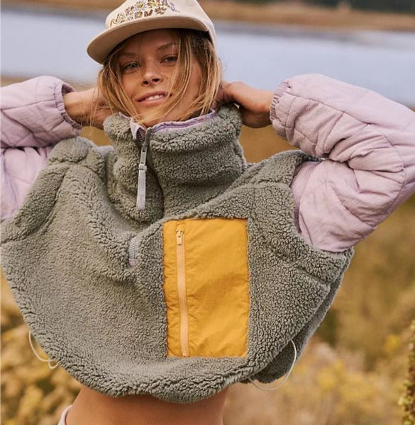 Toddler Sherpa Quilted Pull Over