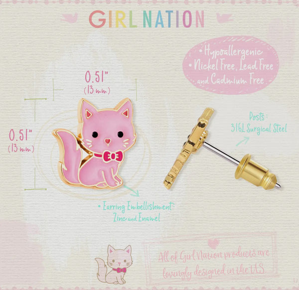 Girl Nation Stud Earrings