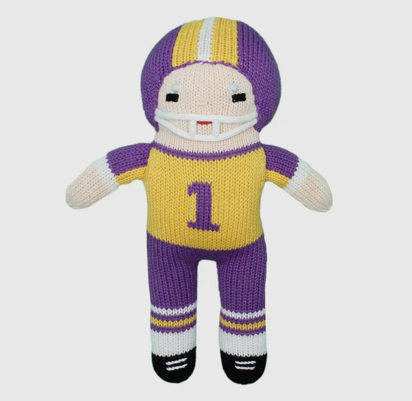 Football Player Knit Rattles