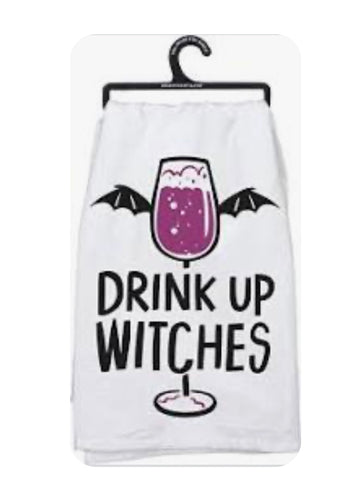 Dish Towel Drink Up Witches