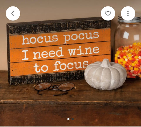 Hocus Pocus Halloween Box Sign