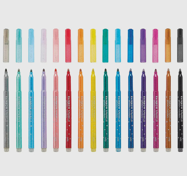 Rainbow Sparkle Glitter Markers