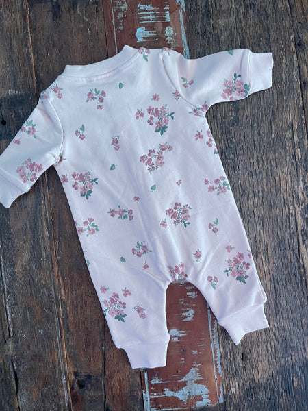 Floral Baseball Collar Romper
