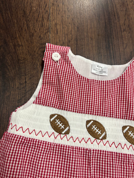 Boys Football Smocked Overalls