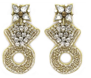 Rhinestone Ring Earrings