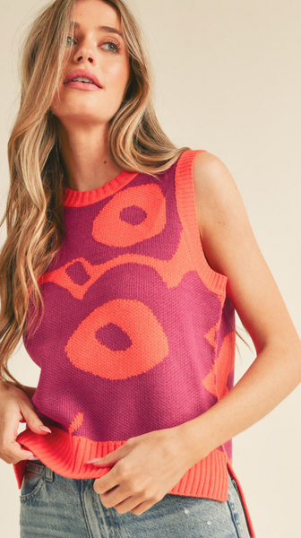 Abstract Sweater Vest