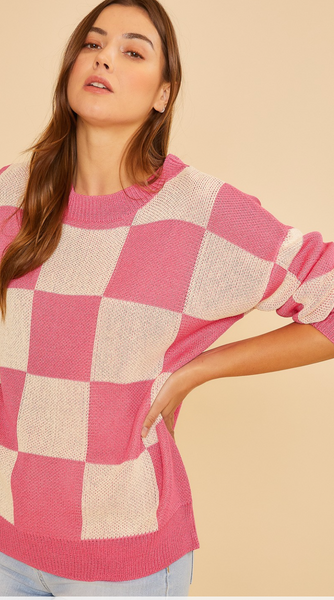 Candy Checkerboard Sweater