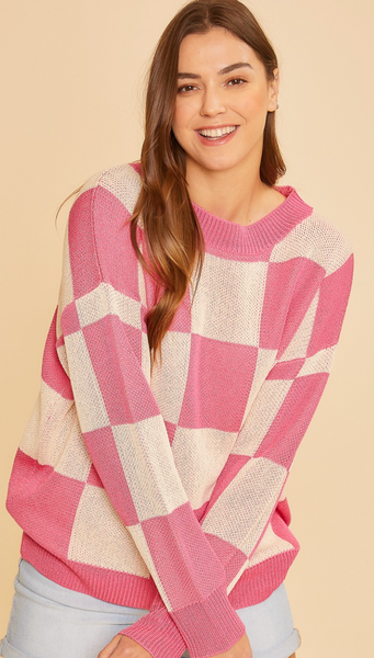 Candy Checkerboard Sweater