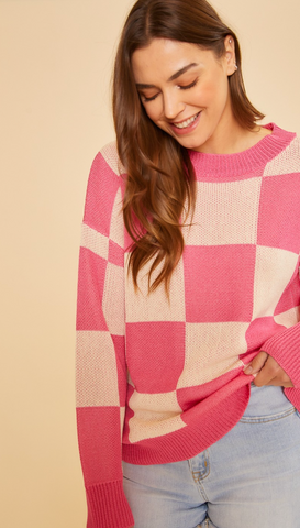 Candy Checkerboard Sweater