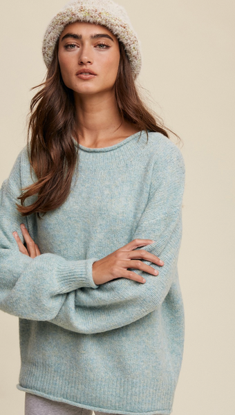 Rolled Hem Sweater