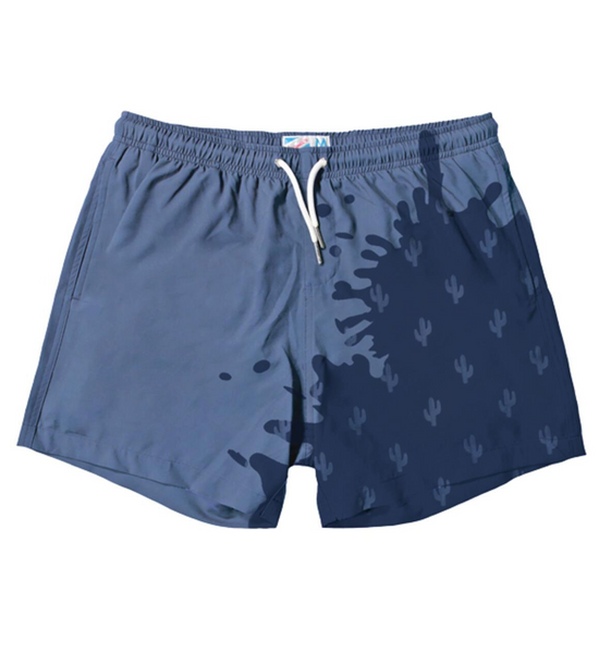 Navy to Cactus Swim Trunks