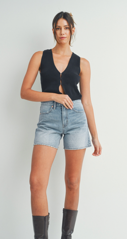 Abby Longer Length Denim Short