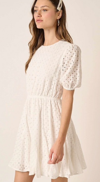 Eyelet Detail Dress