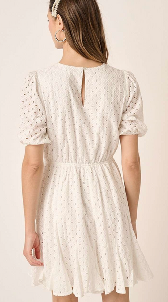 Eyelet Detail Dress