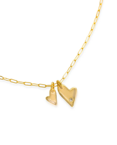 Dainty Double Heart Necklace