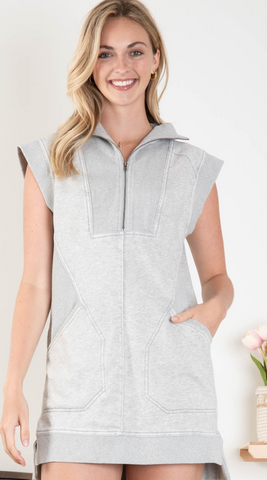 Half Zip Vest Dress