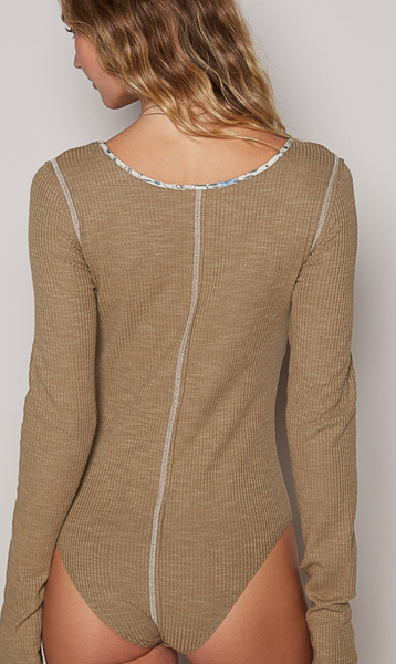 Olive Trim Bodysuit