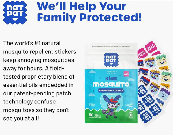 NATPAT BuzzPatch | Mosquito & Insect Repellent Stickers