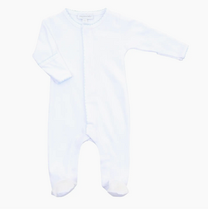 Solid Essentials White Blue Footie