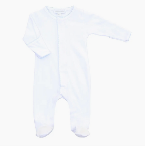 Solid Essentials White Blue Footie