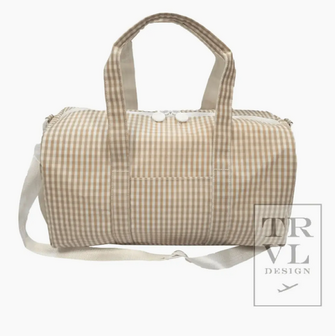 Weekender Duffel | Gingham Khaki