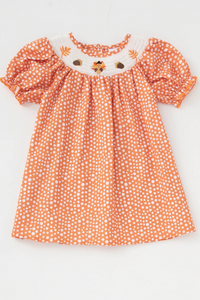 Thanksgiving Turkey Girls Smock Dress