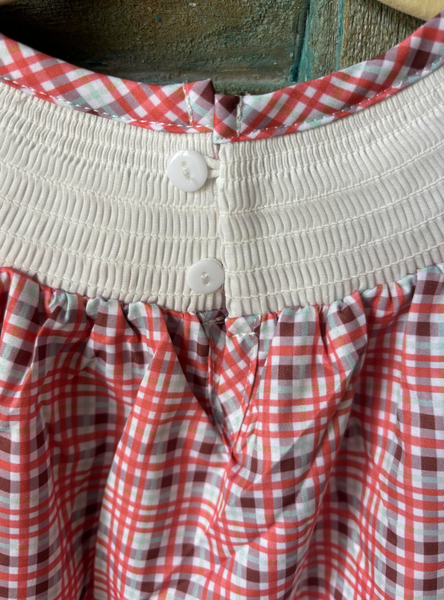 Girls Smocked Fall Plaid Bishop Dress