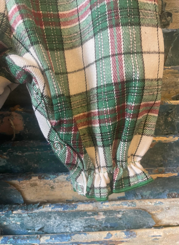Girls Milk & Cookies Plaid Smocked Jumper