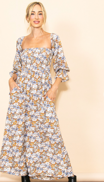 Elloh Smocked Maxi Dress