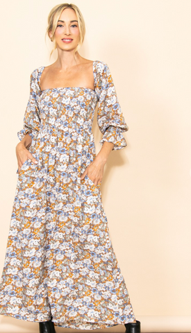 Elloh Smocked Maxi Dress