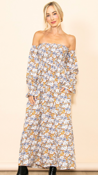 Elloh Smocked Maxi Dress