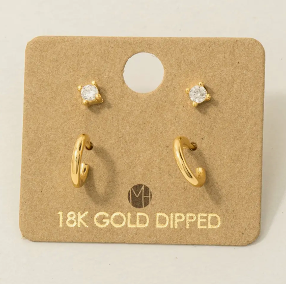 Set of 4 | Mini Stud Earrings