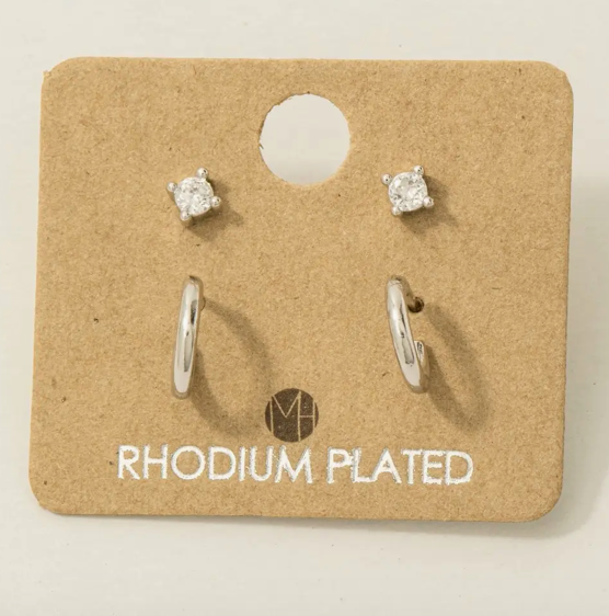 Set of 4 | Mini Stud Earrings
