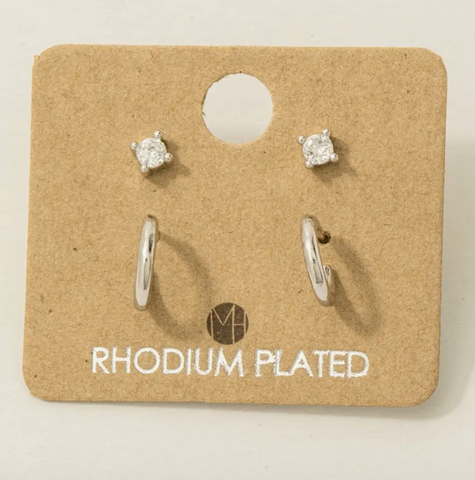 Set of 4 | Mini Stud Earrings