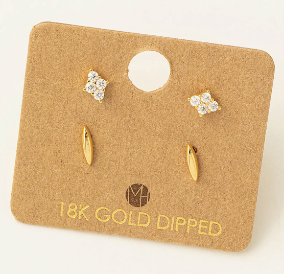 Set of 4 | Mini Stud Earrings