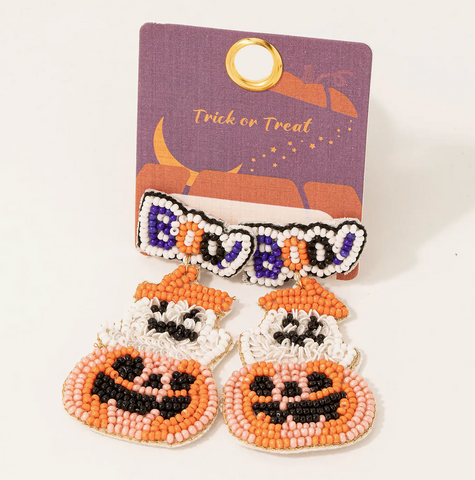 Boo Halloween Earrings